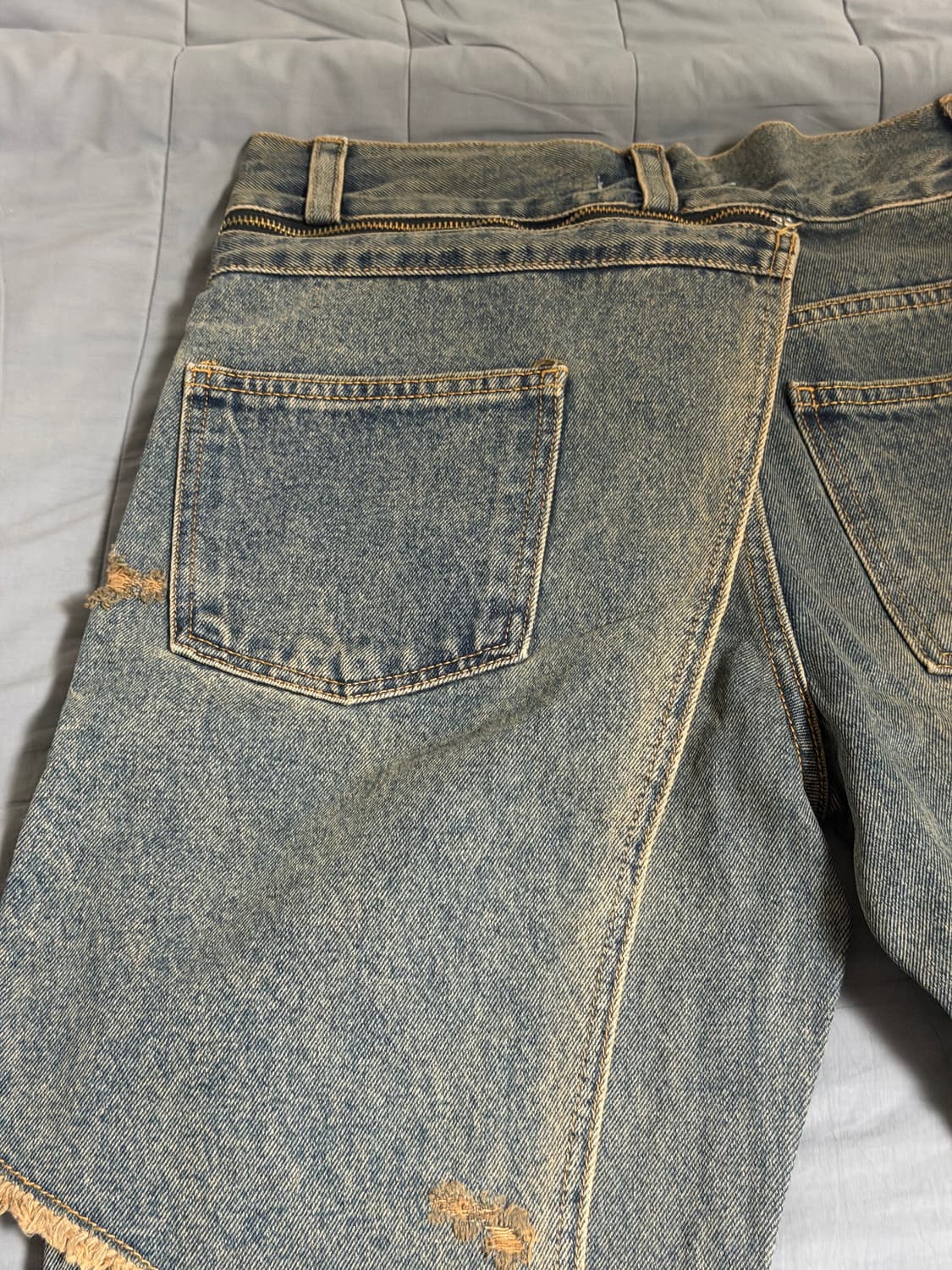 아이필럭키 Denim Bootscut skirt pants/새상품 상품이미지4