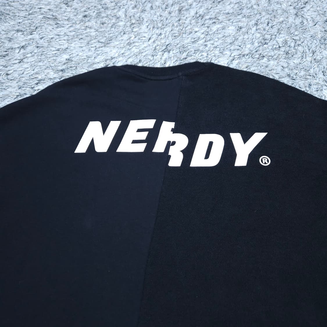 널디) M(100~) 남자 오버핏 검정맨투맨 스웨트셔츠 / 왕눈이샵 상품이미지6