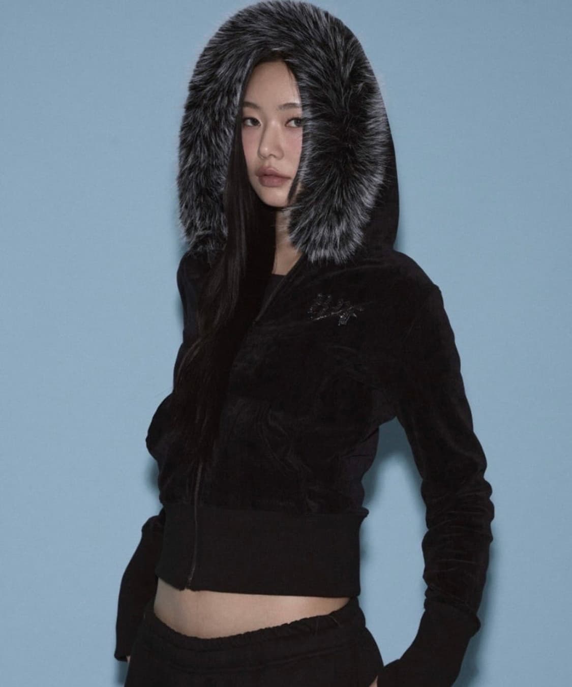 플리즈노팔로우 플노팔 마리퍼 후드집업 블랙 상품이미지1