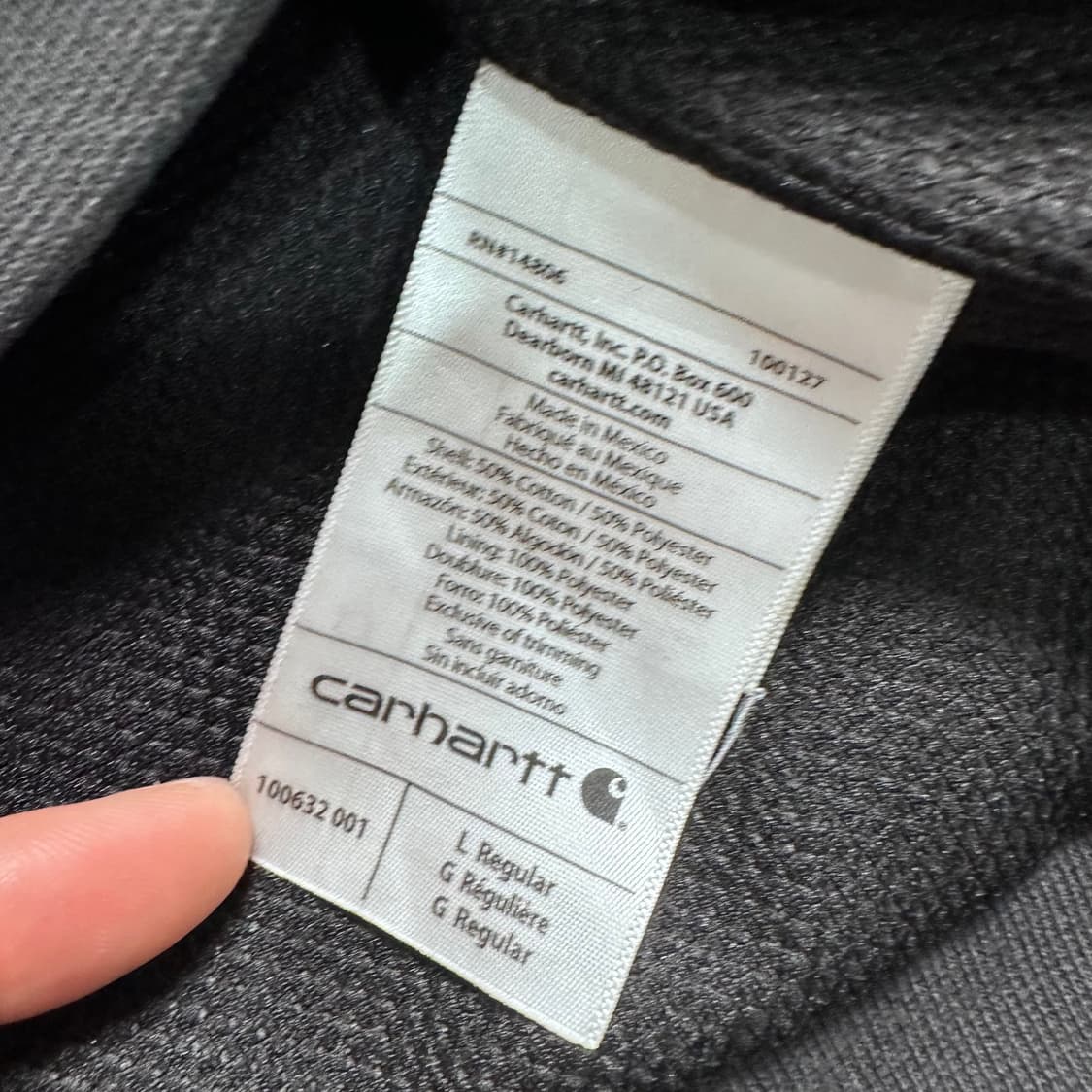 칼하트 블랙 써멀 후드집업   상품이미지6