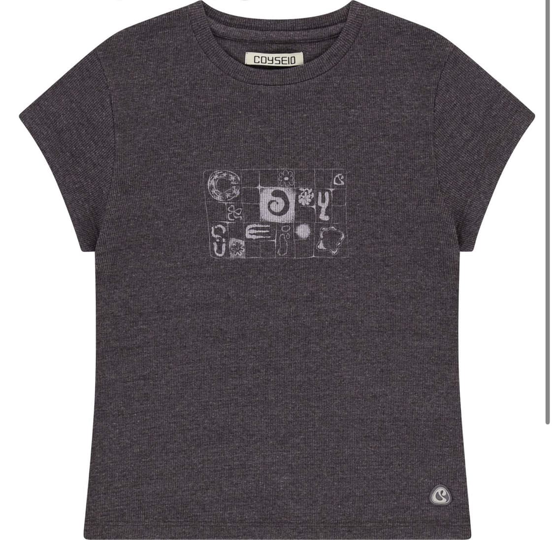 coyseio COY WAFFLE T-SHIRT PURPLE GREY 상품이미지1