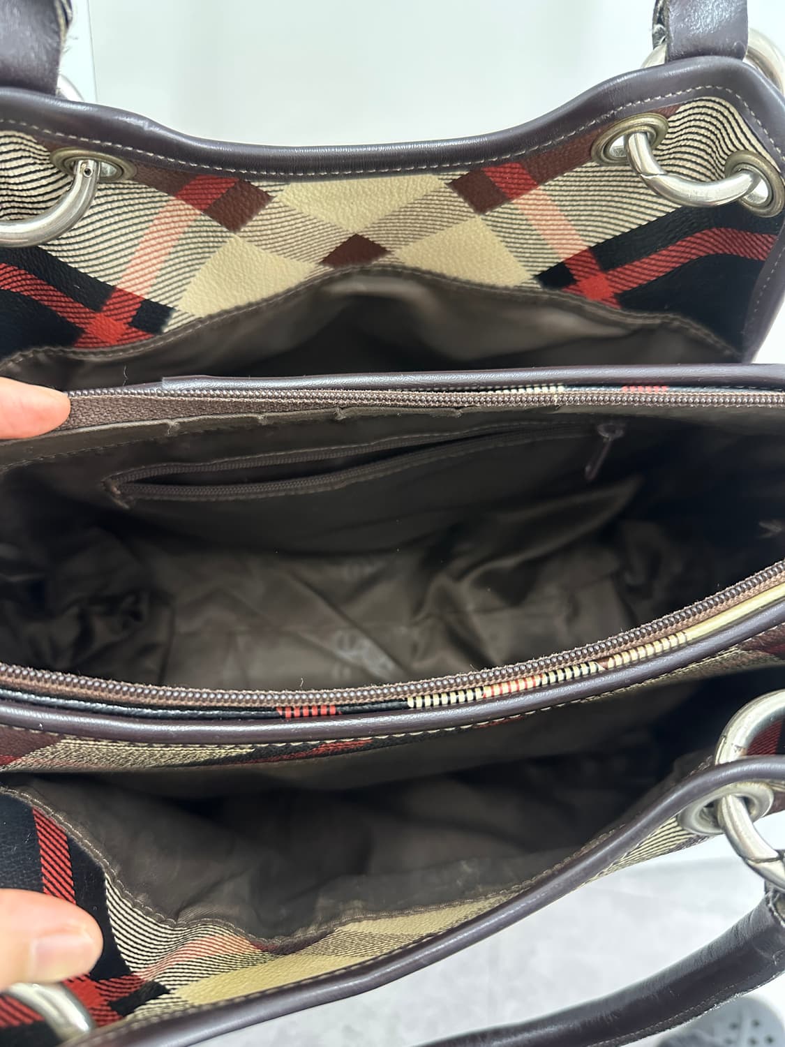 Stud point check pattern shoulder bag 상품이미지9