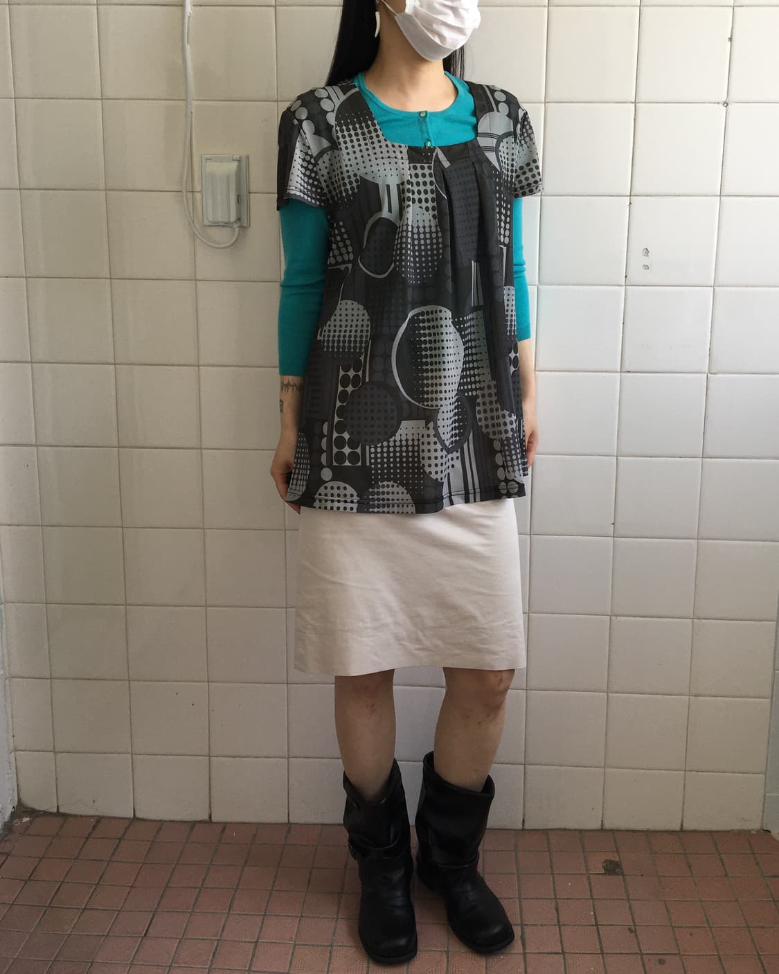 Dot pattern mixed top 상품이미지5