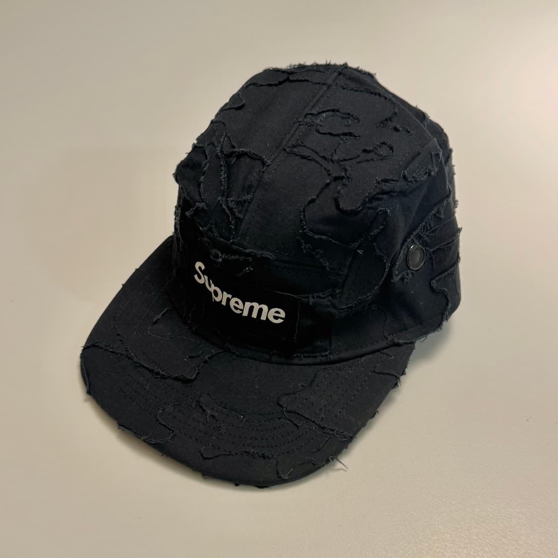 슈프림 레이어드 카모 캠프캡 블랙 상품이미지3