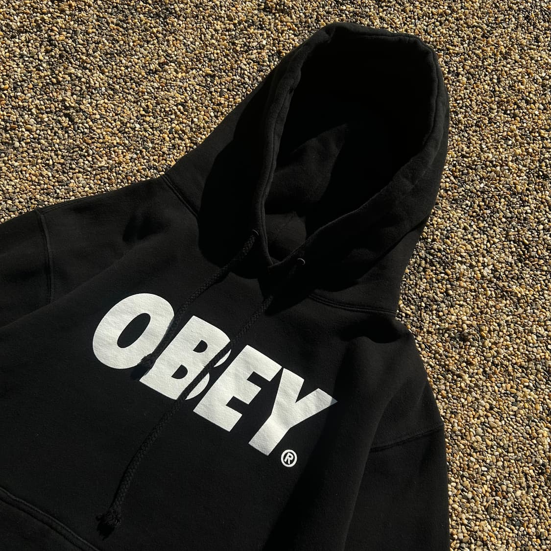 오베이 스펠로고 블랙 후드티 상품이미지2