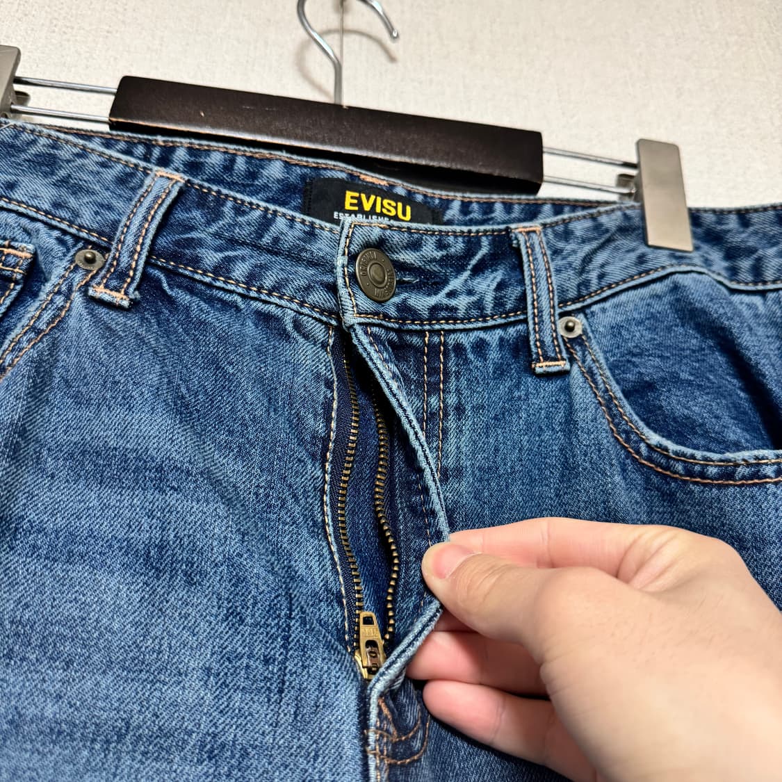 에비수 자수 데님 팬츠 상품이미지6