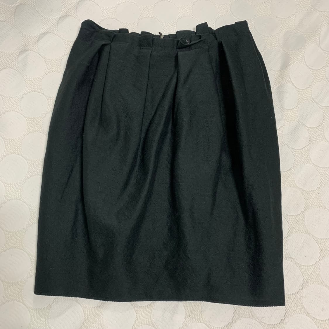 랑방 딥 그린 울 실크 벌룬 스커트 상품이미지3