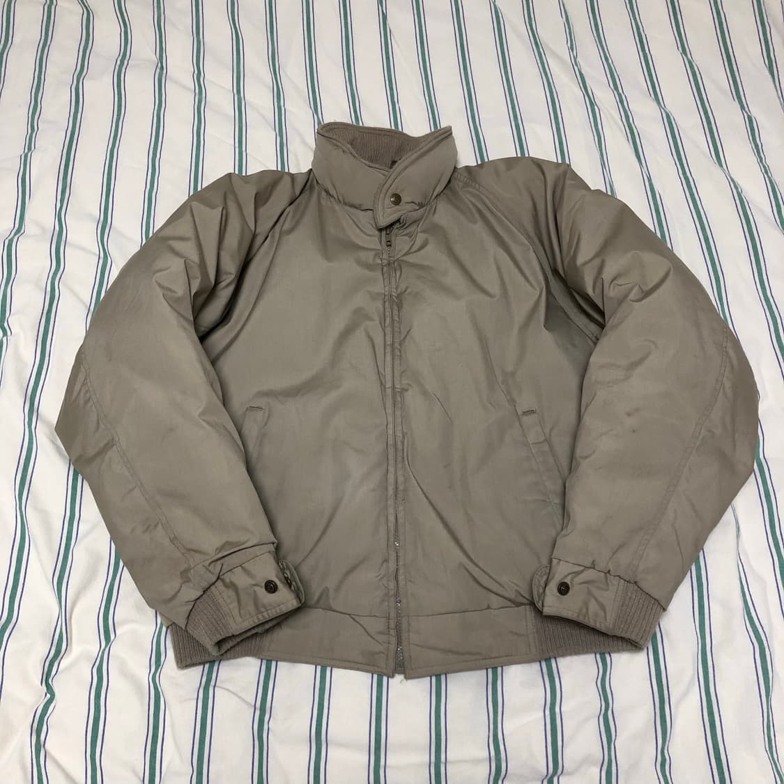 70s 에디바우어 헤비 구스 다운 패딩 봄버 XL 상품이미지1