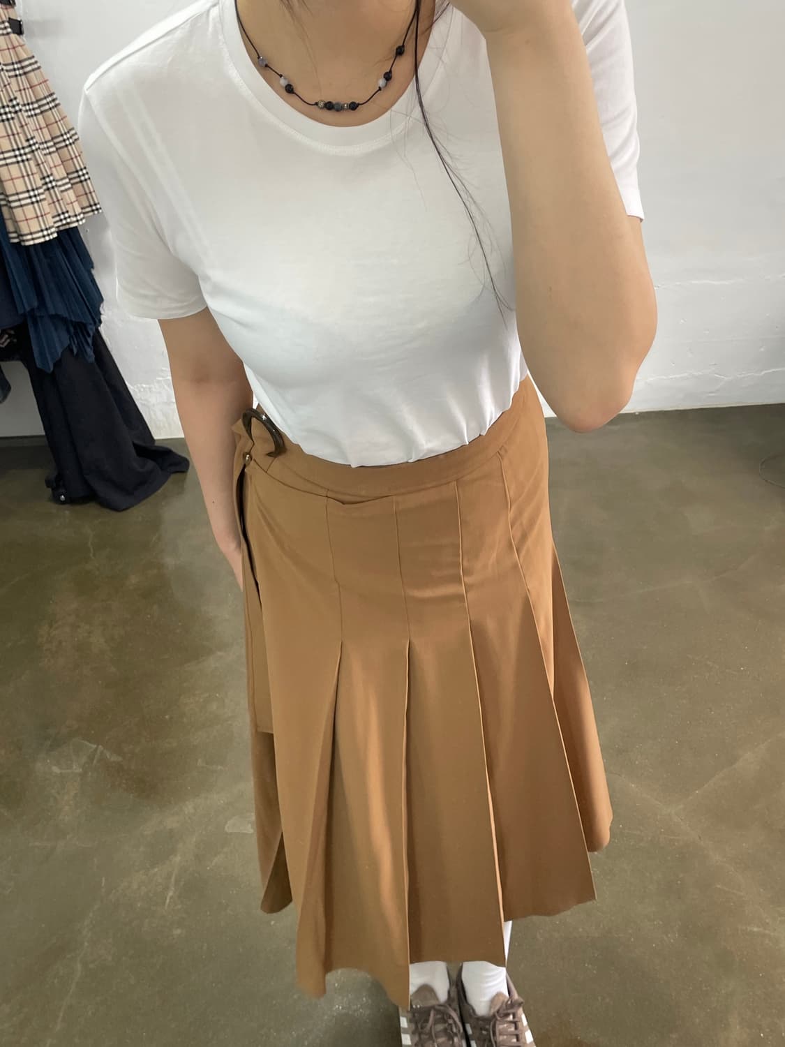 시스템 브라운 스커트 상품이미지3