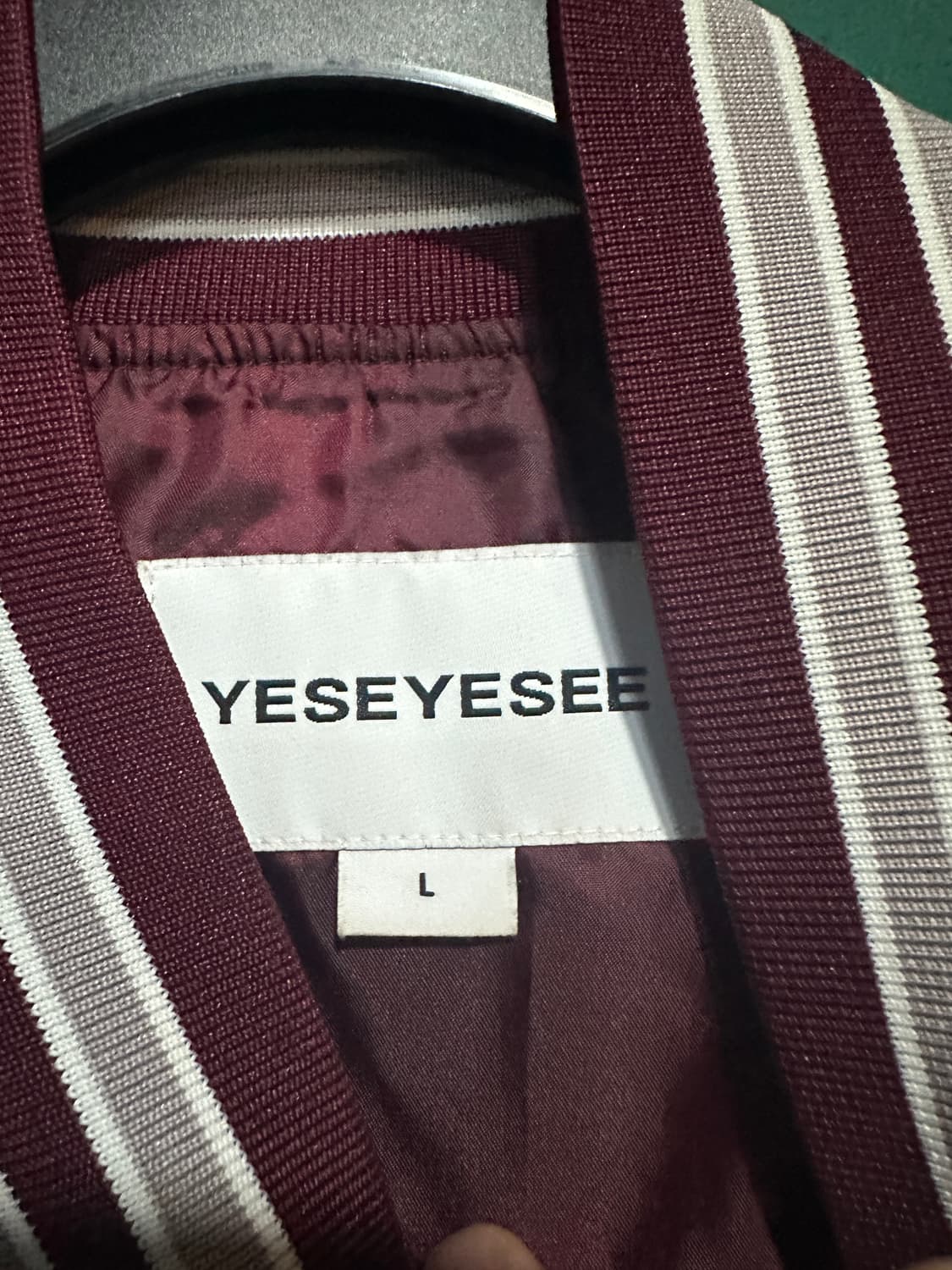 예스아이씨 바시티자켓 버건디105 상품이미지4