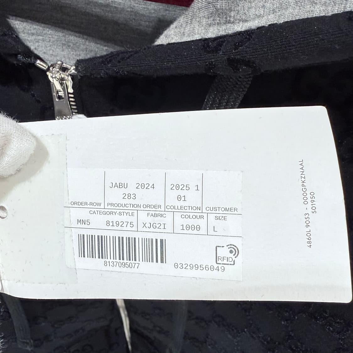 (25FW/L) / 구찌 GG 프린트 더블 저지 신상 후드집업  /미사용 상품이미지6