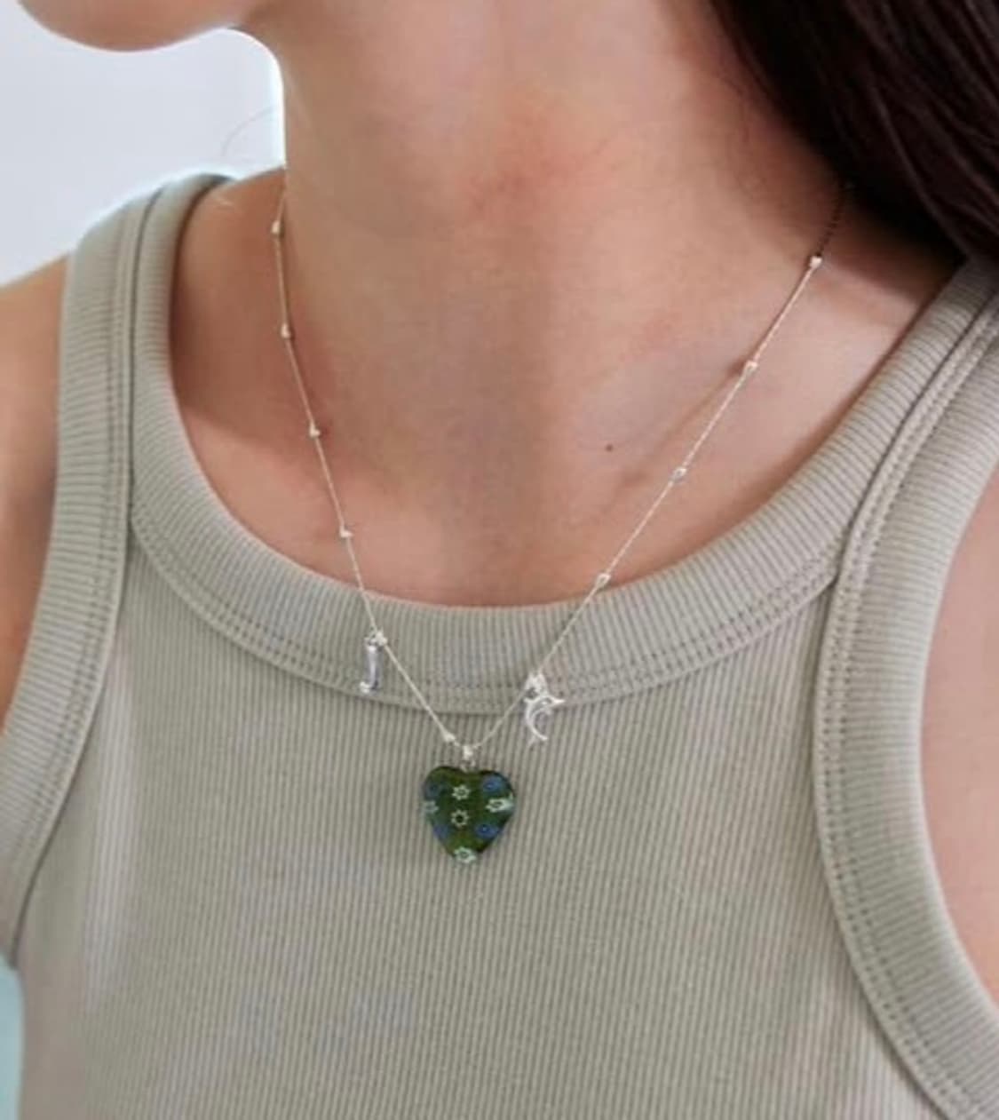 guitbol 귓볼 체코유리펜던트 실버925 목걸이 상품이미지7