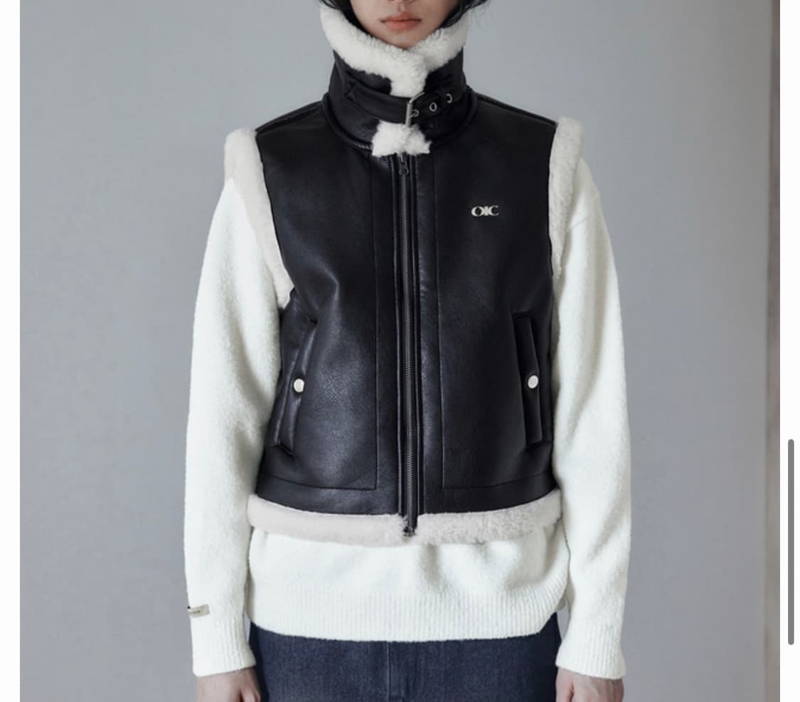 오아이오아이 무스탕 조끼 상품이미지1