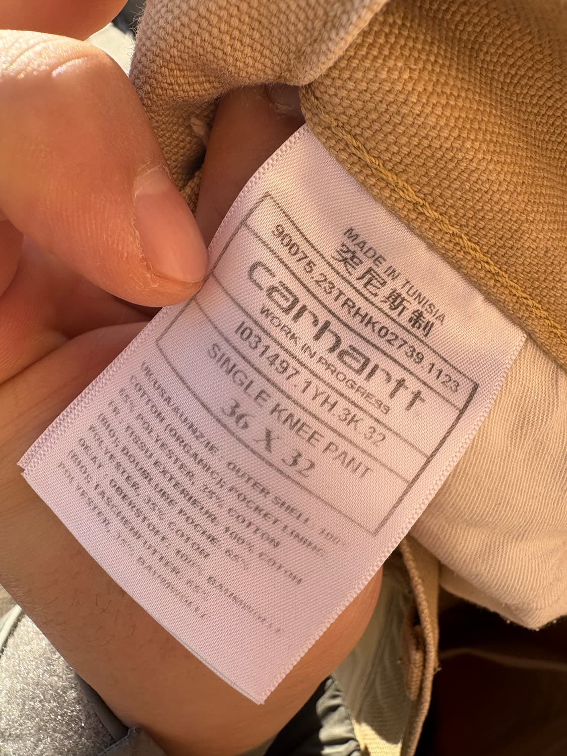 칼하트 싱글니 카펜터 워크팬츠 상품이미지4