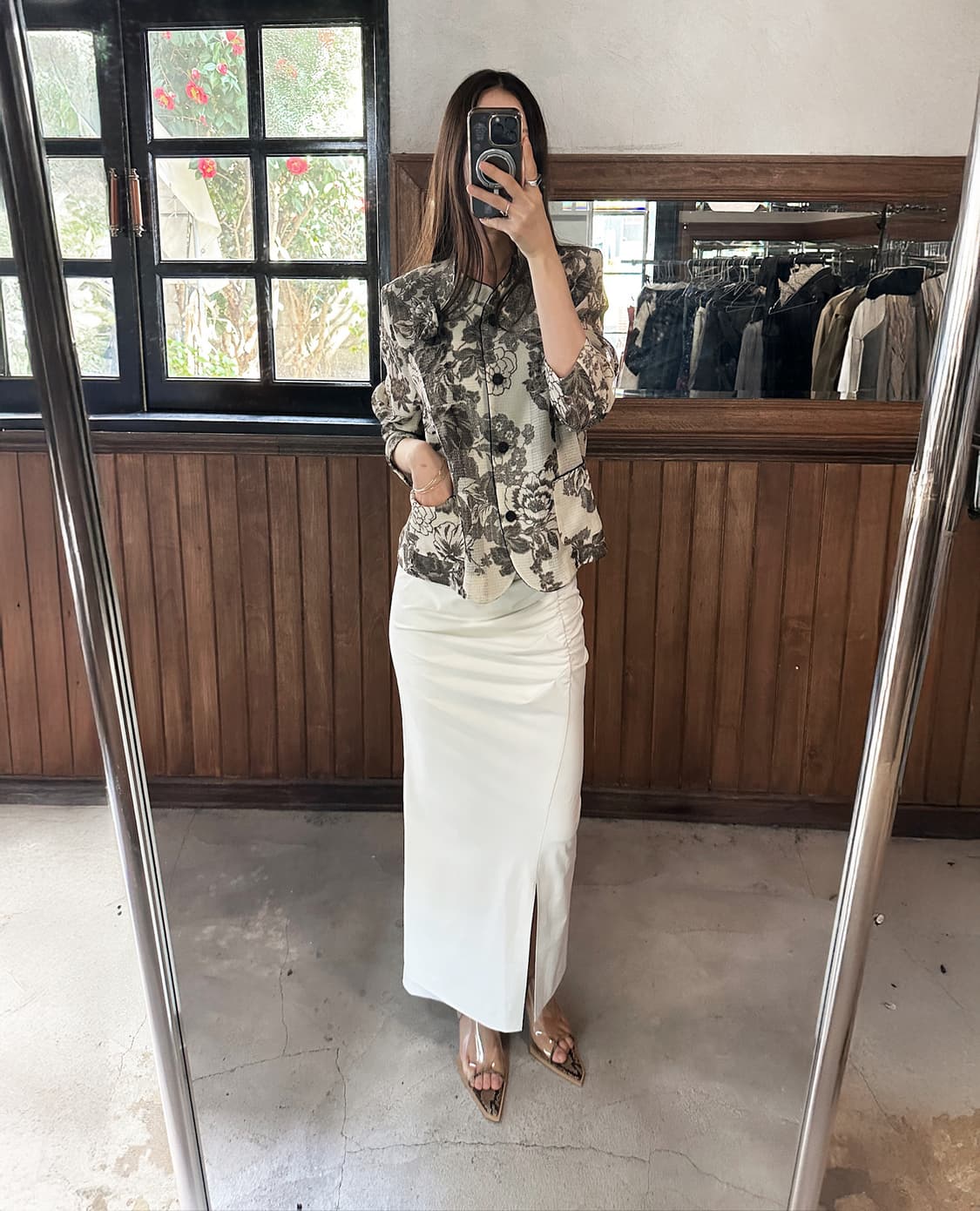 EVOL pointed wood heel mules 상품이미지7