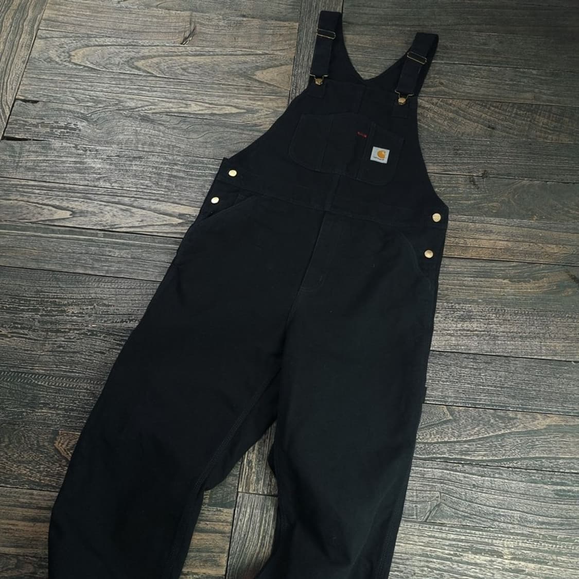 [칼하트 윕] 로고 패치 멜빵 바지 오버롤 M18838 상품이미지1