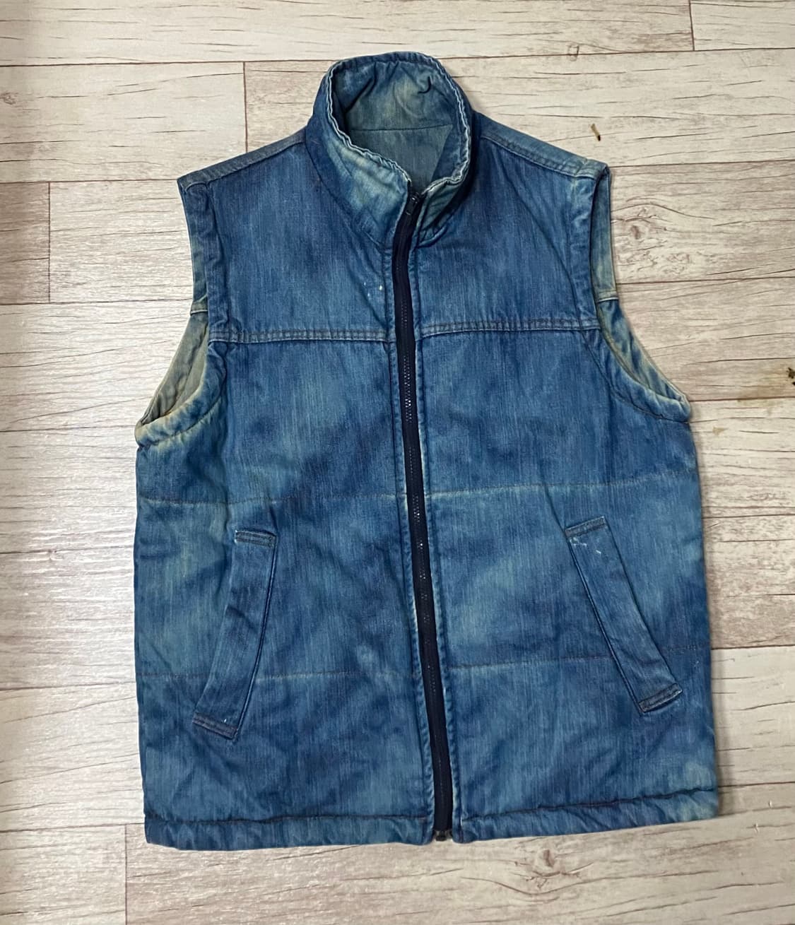 빈티지 청 조끼 사이즈 100 ~ 105 상품이미지1