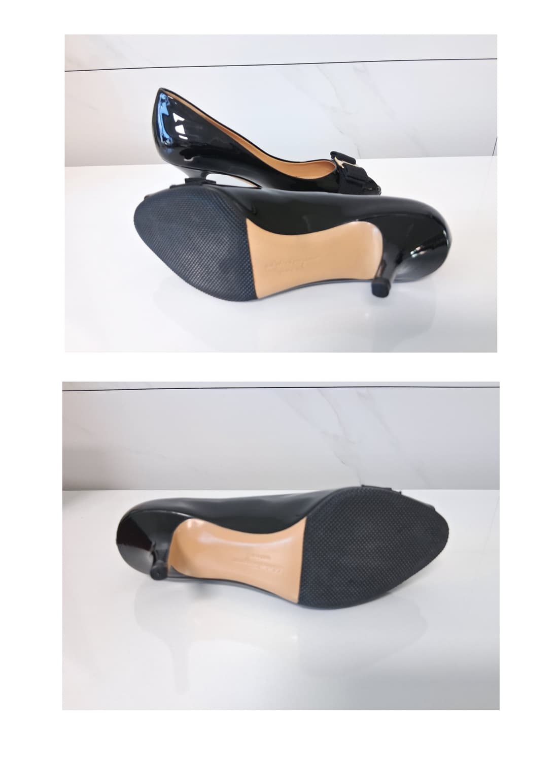 페라가모 바라 오픈토 에나멜 하이힐 Size 6 (새상품) 상품이미지8