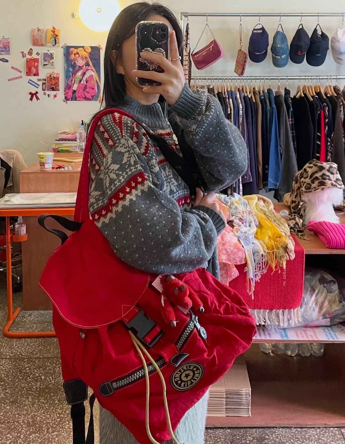 키플링 레드 백팩 [무배] 상품이미지1