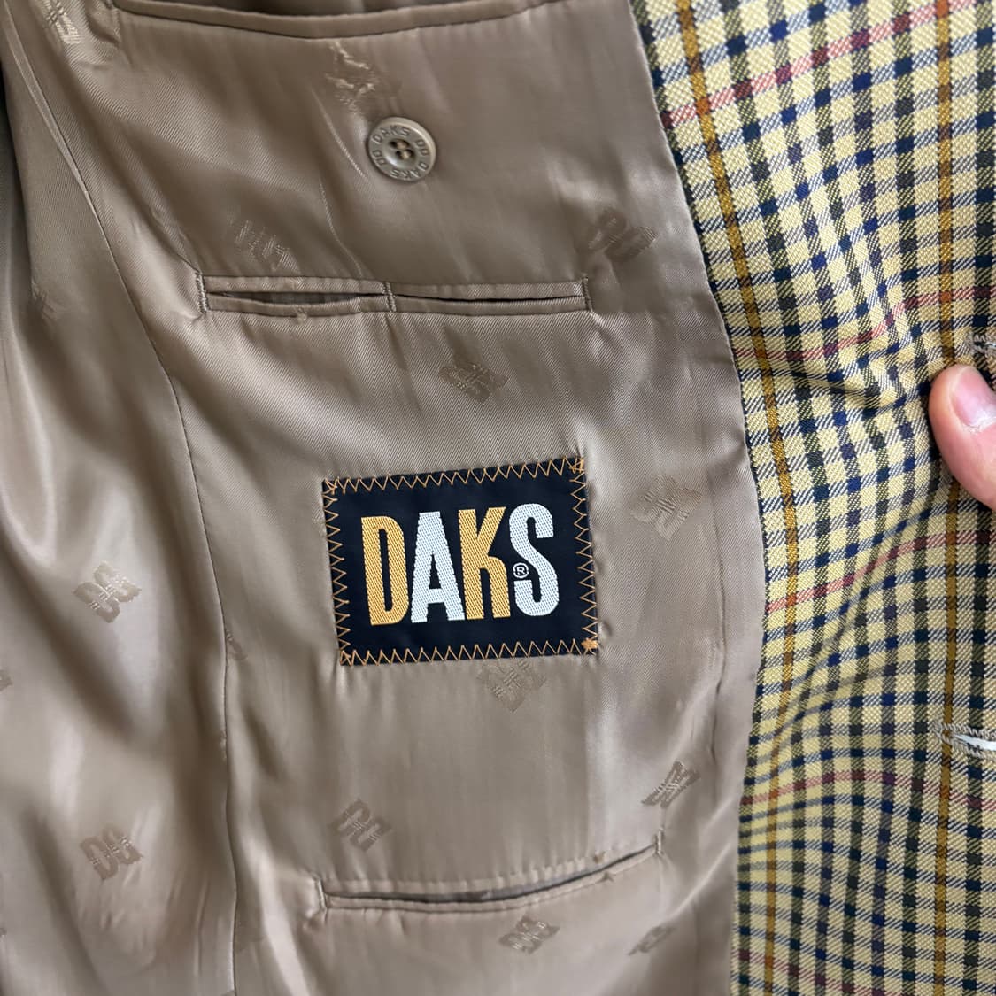 닥스 체크무늬 블레이저 자켓 남성 XL 상품이미지6