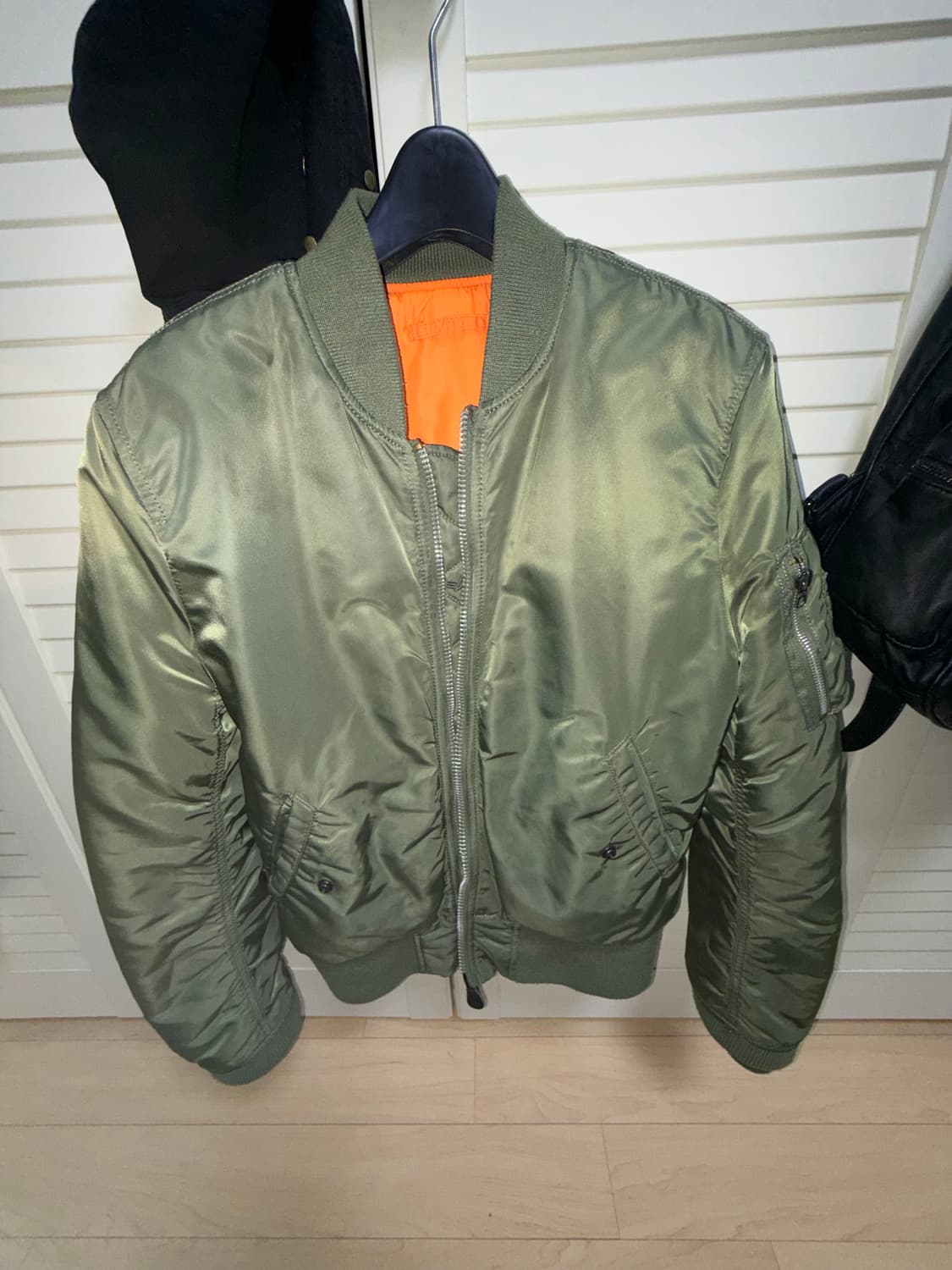 알파인더스트리 ma-1 카키 슬림핏 마원 봄버 상품이미지3