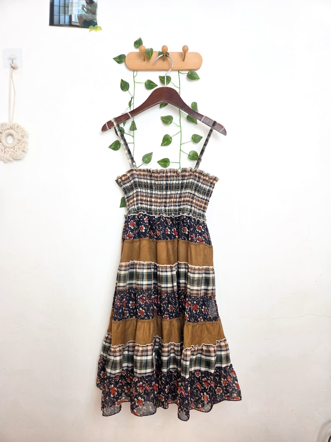 겨울 패치워크 끈원피스 상품이미지1