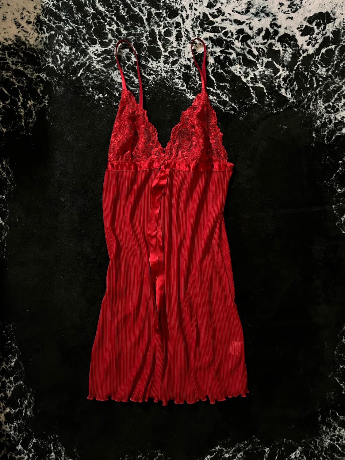 갸루펑크 레드슬립 상품이미지1