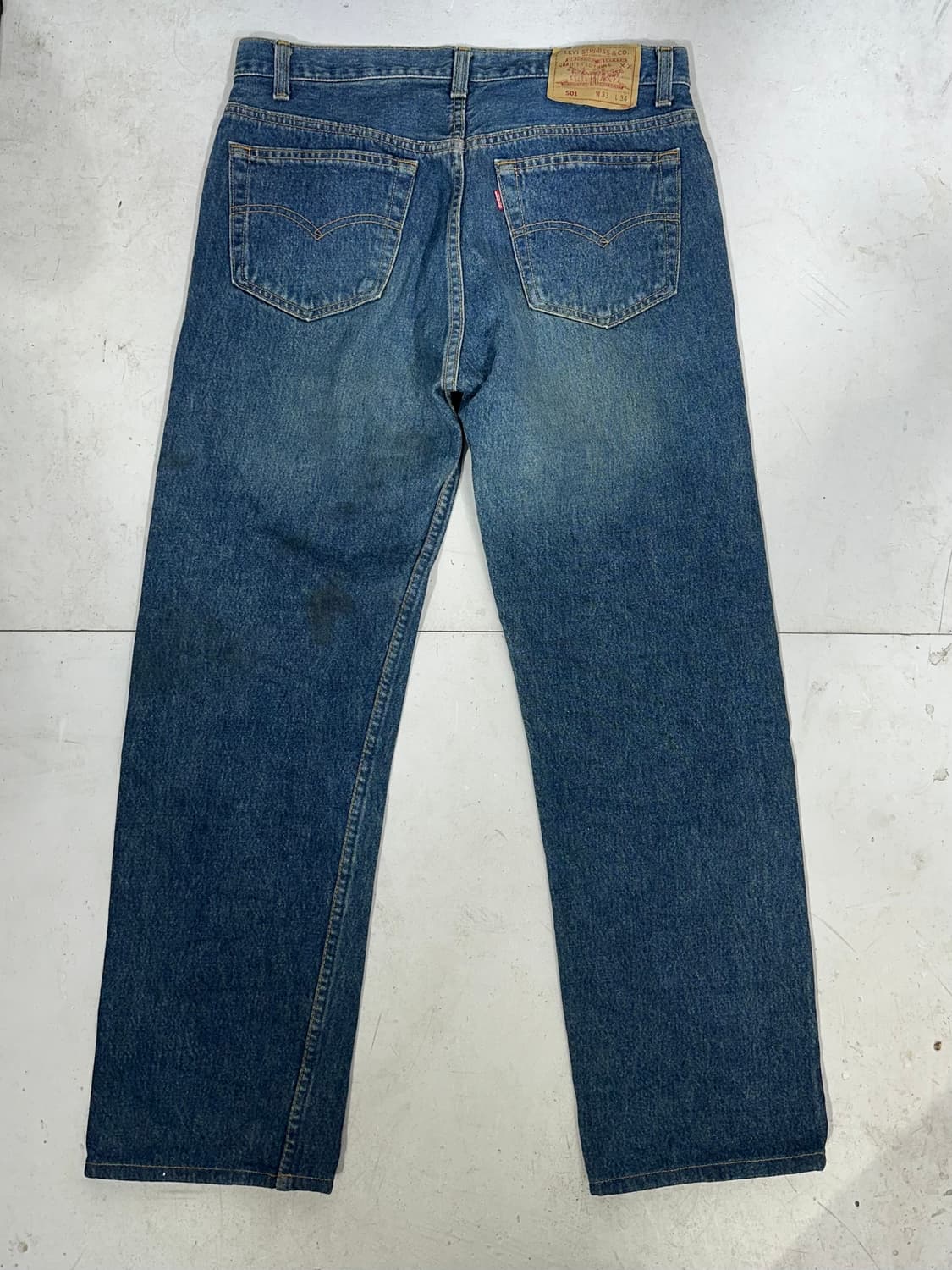 리바이스 501 중청 와이드 데님 팬츠  상품이미지5