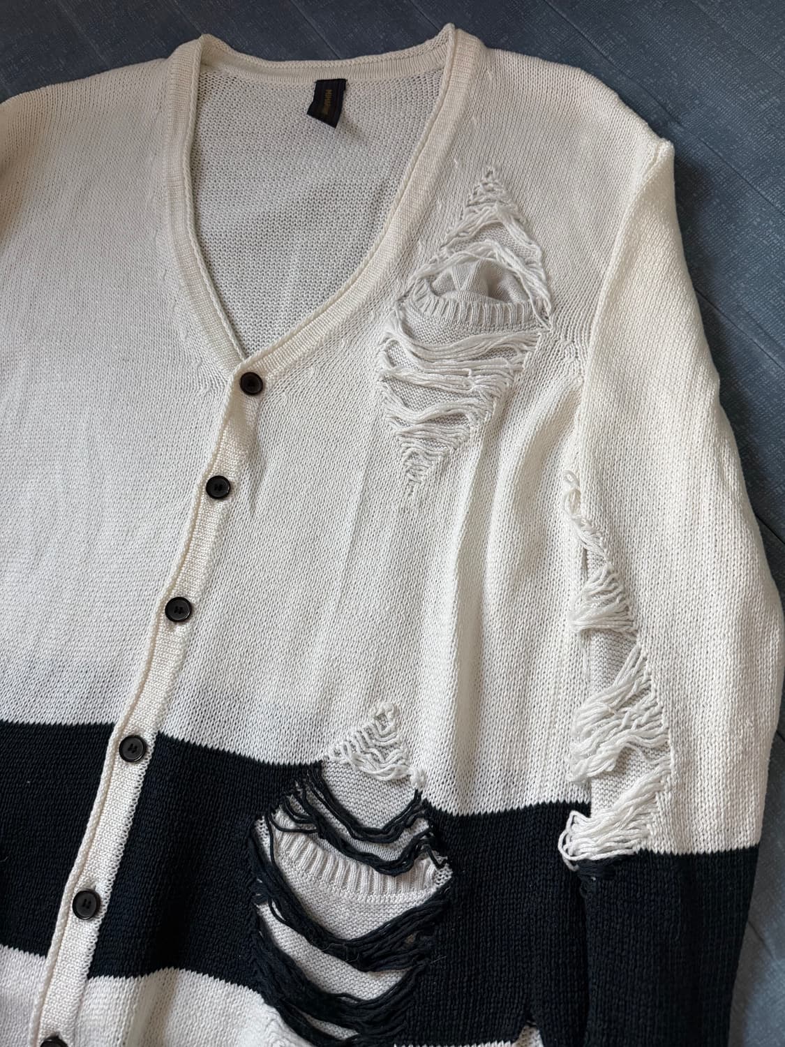 미하라 야스히로 디스트레스 그런지 가디건 상품이미지3