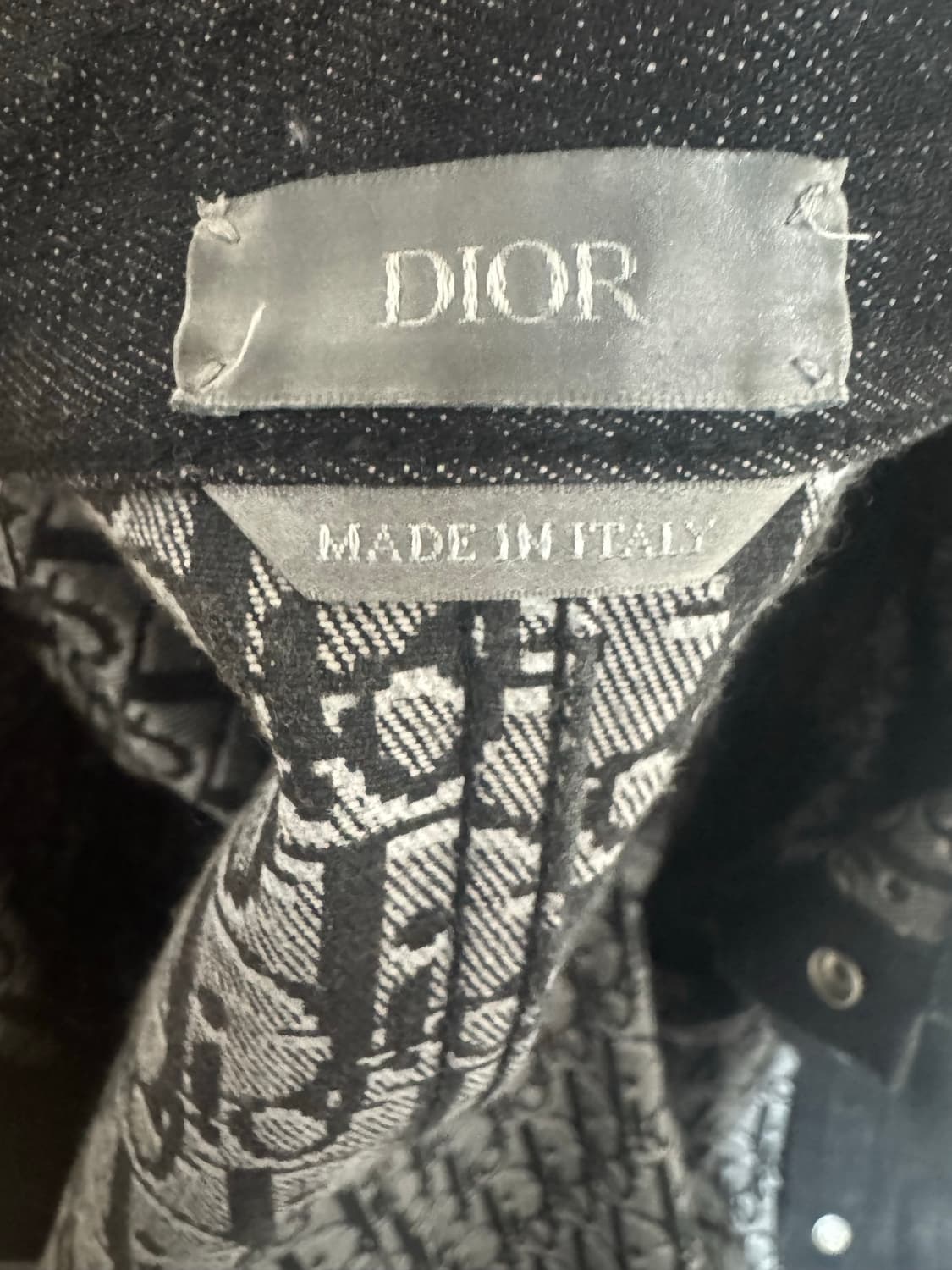 디올 오블리크 데님 자켓 블랙 48 상품이미지2