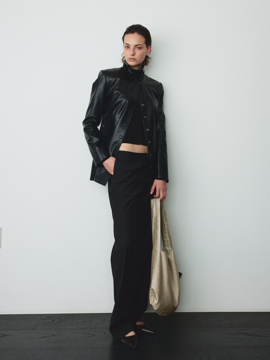 FAKE LEATHER JACKET IN TRENCH 상품이미지4