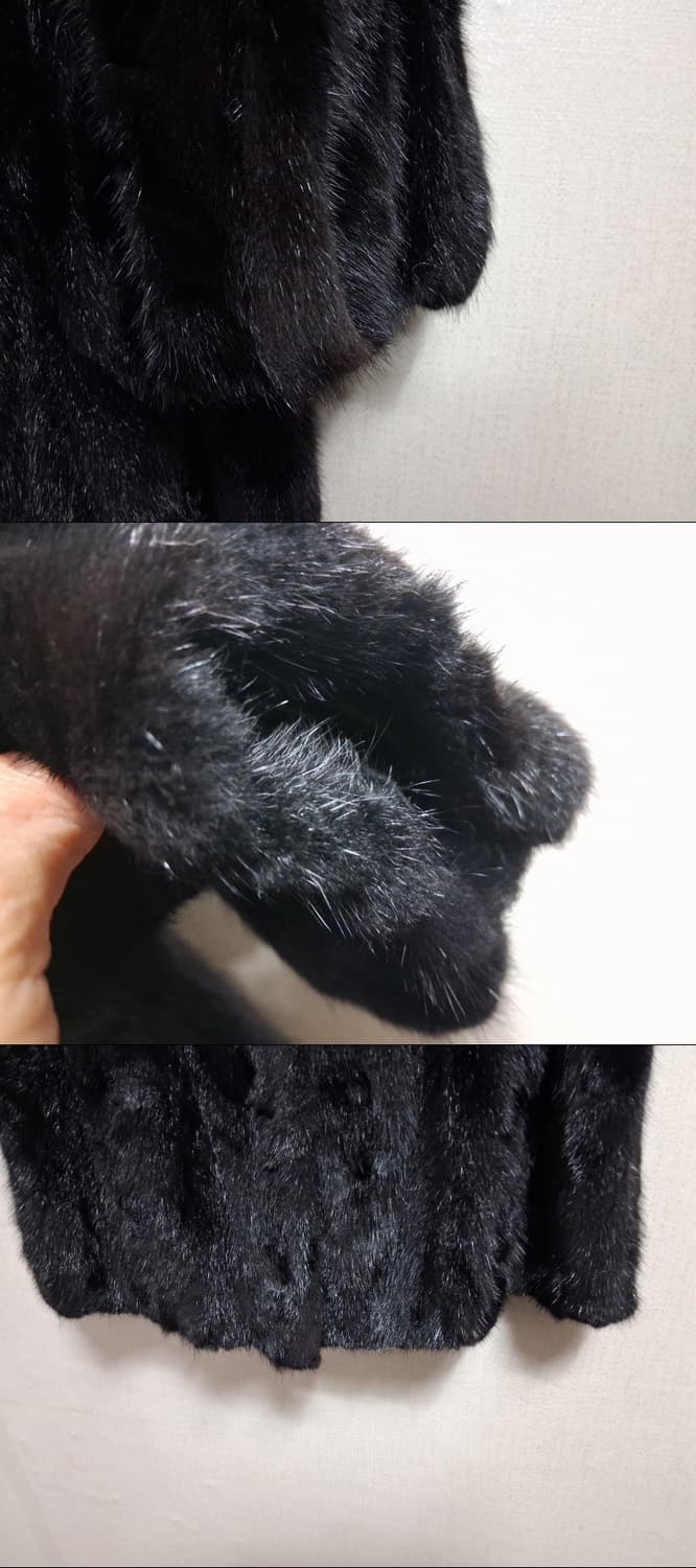 ME SENSE 여성 검정 밍크코트 7부소매 검정밍크반코트 최고의컨디션  상품이미지5