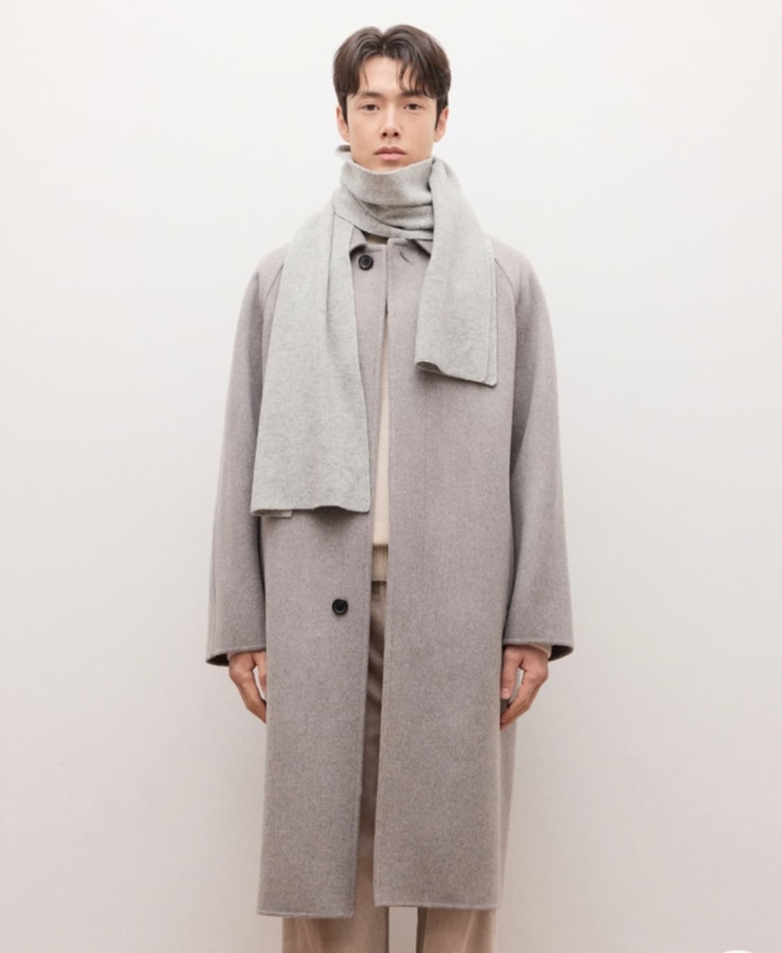 (XL) 질스튜어트 뉴욕 캐시미어 블렌드 핸드메이드 발마칸 코트 상품이미지1