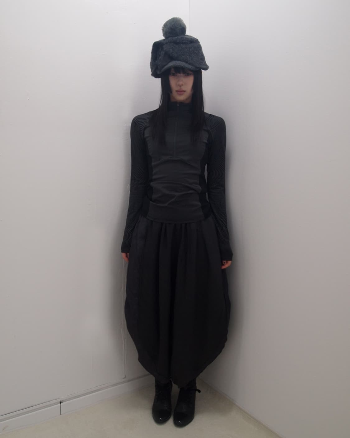 Charcoal slik 3D balloon banding pants  상품이미지3