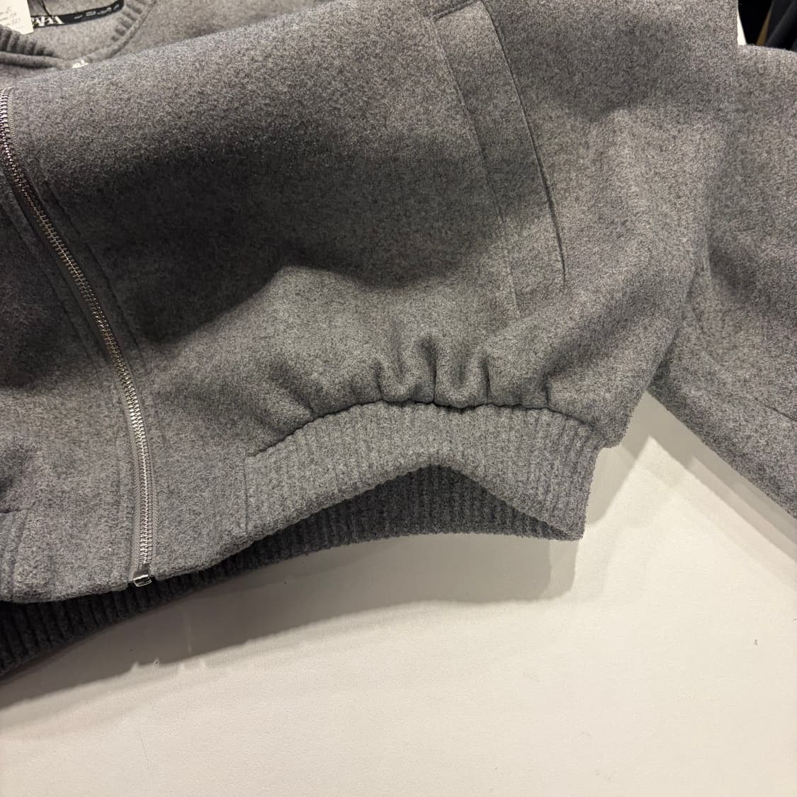 [L] 자라 회색 봄버 자켓 그레이 B446 상품이미지5