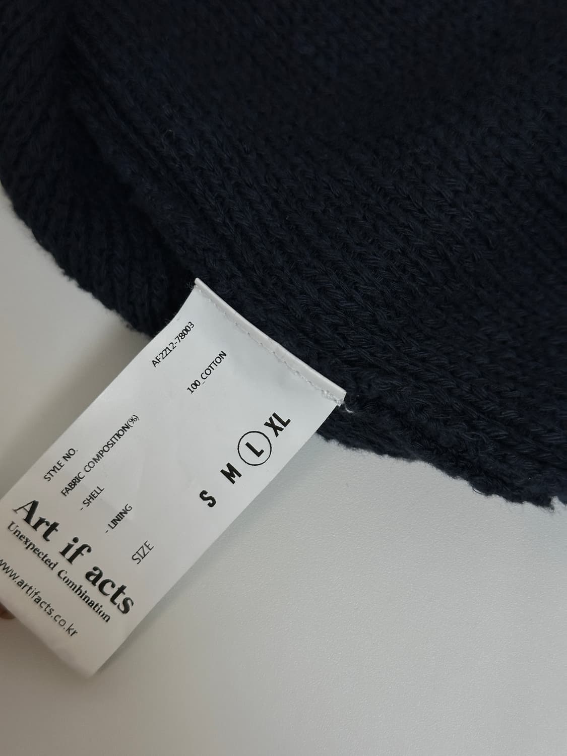 Art if acts Boucle Knit Cardigan (L)navy 상품이미지4