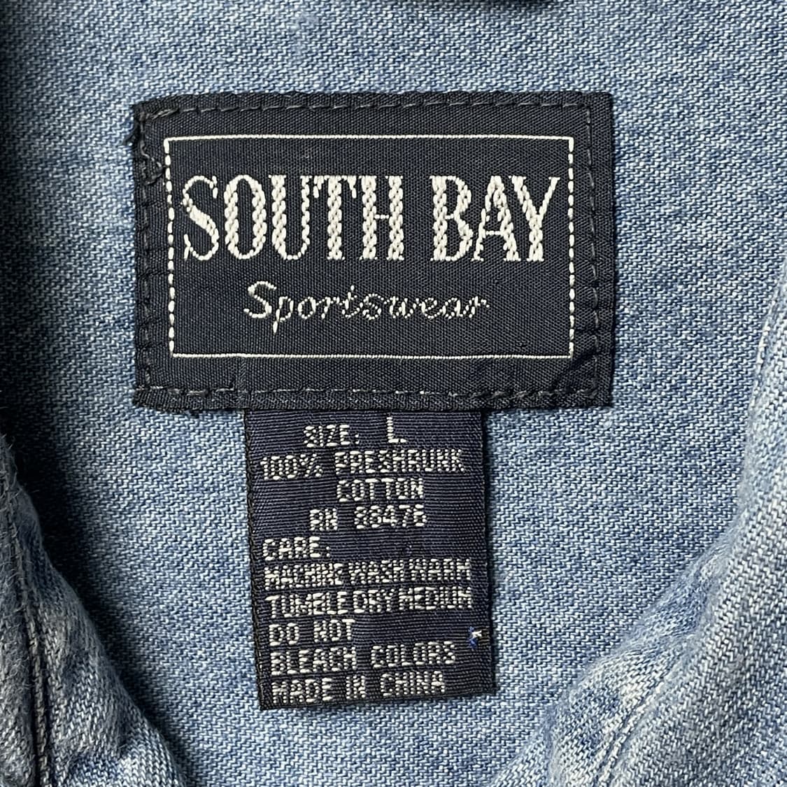 SOUTH BAY 사우스베이 빈티지 패치포켓 코튼 데님셔츠 상품이미지9