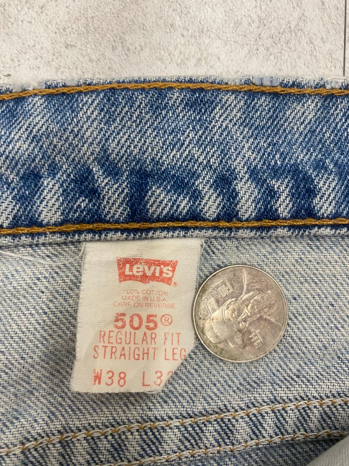38x32 빈티지 리바이스 505 USA 오렌지탭 상품이미지4