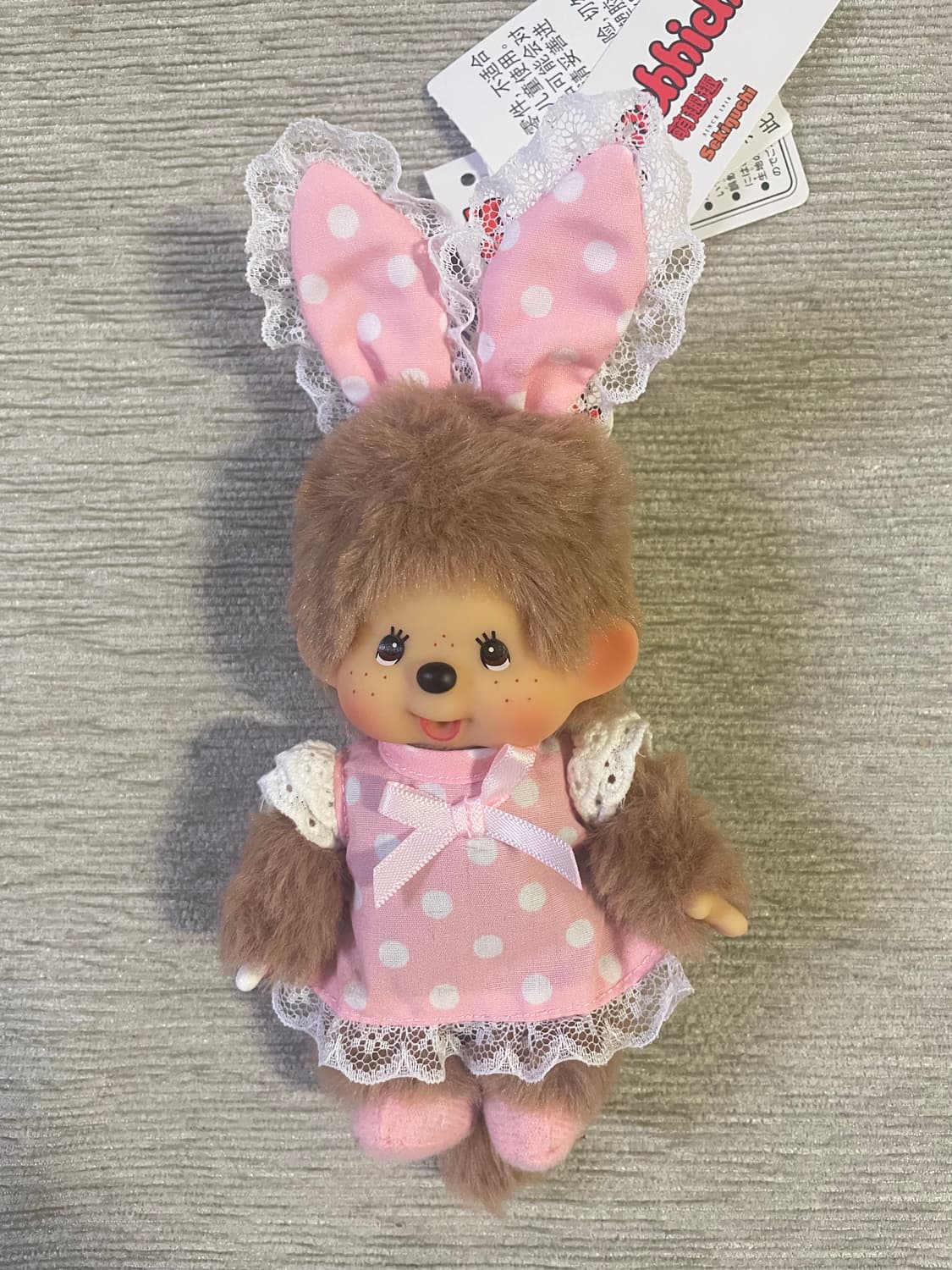 새상품 홍콩 핑크토끼 몬치치 키링 땡땡이 도트 상품이미지1