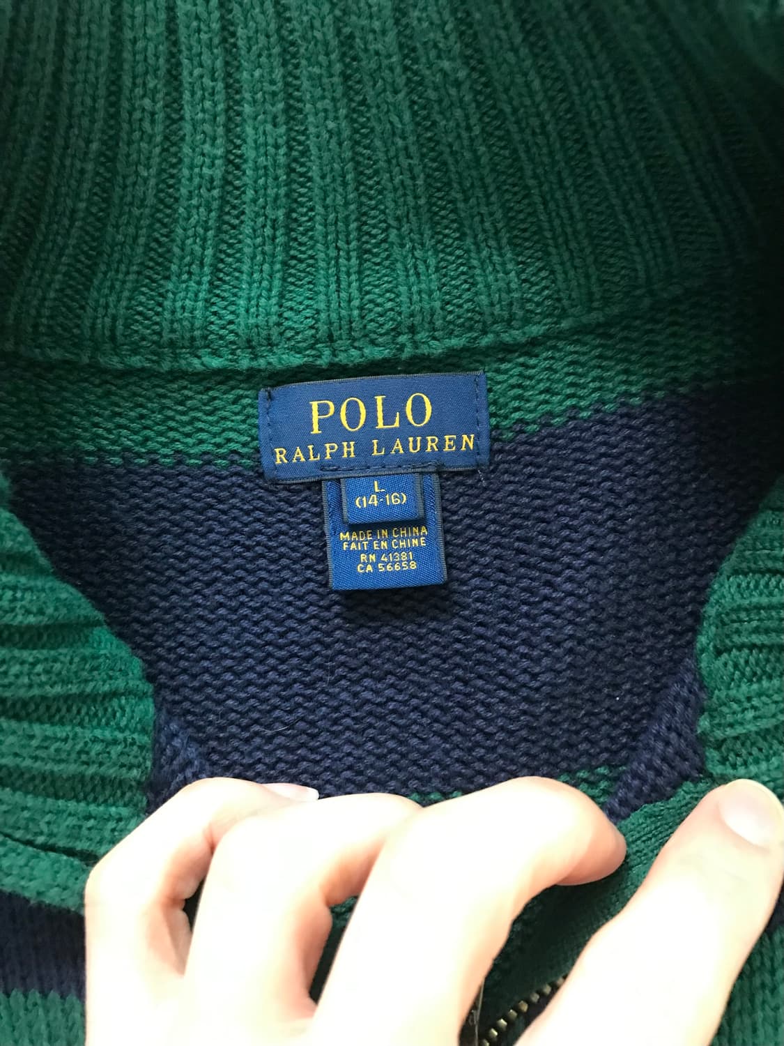 폴로 랄프로렌 포니로고 스트라이프 니트 집업 상품이미지7