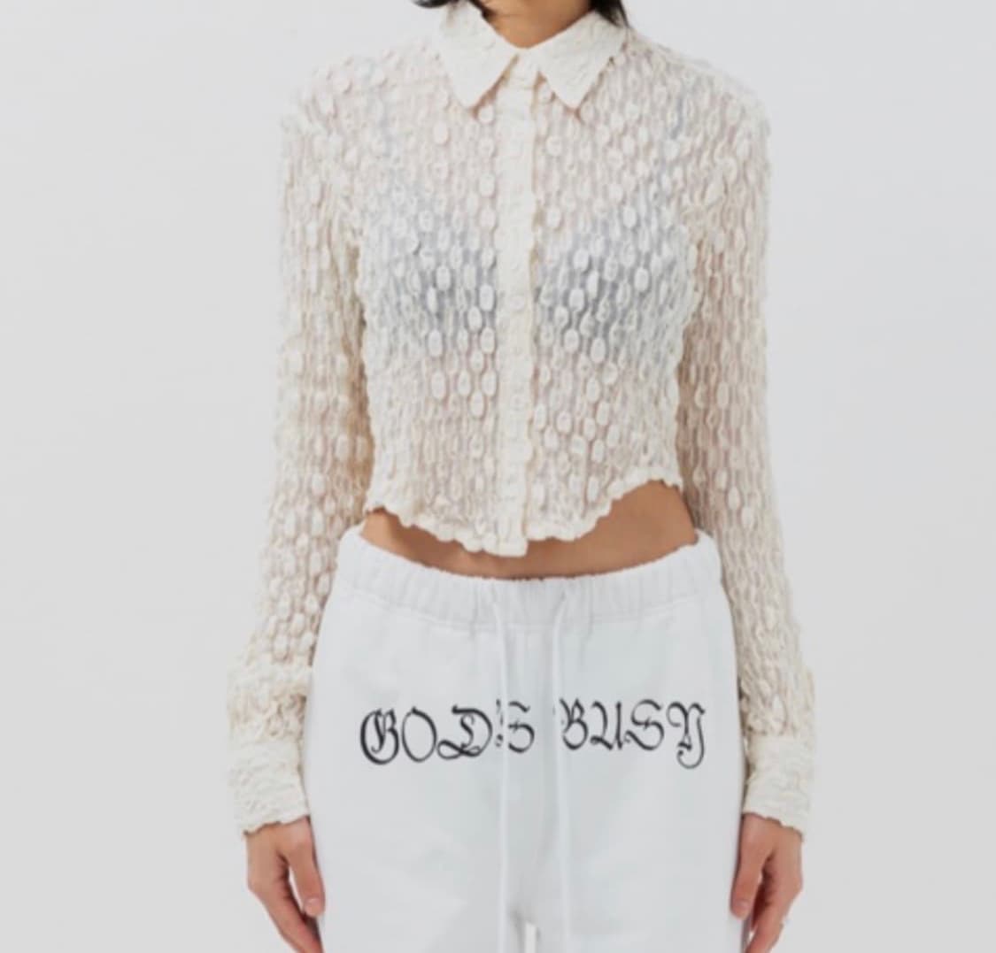 604serivce Cream Elastic Shirt 상품이미지1