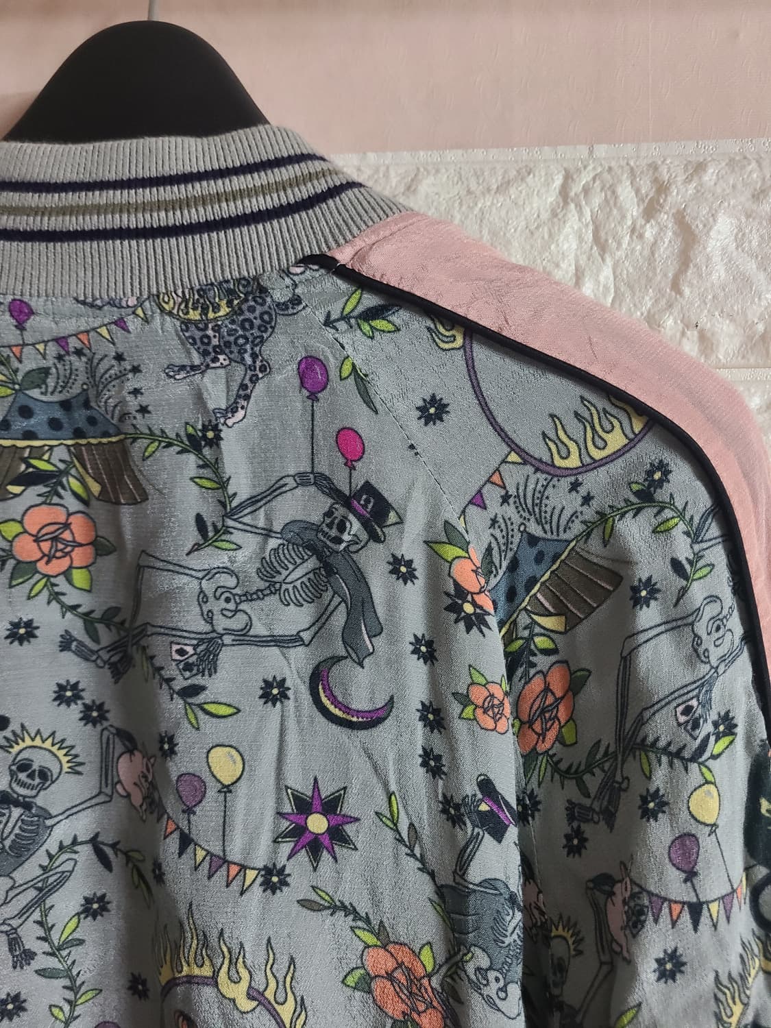 패턴 봄버 자켓 양면 상품이미지3