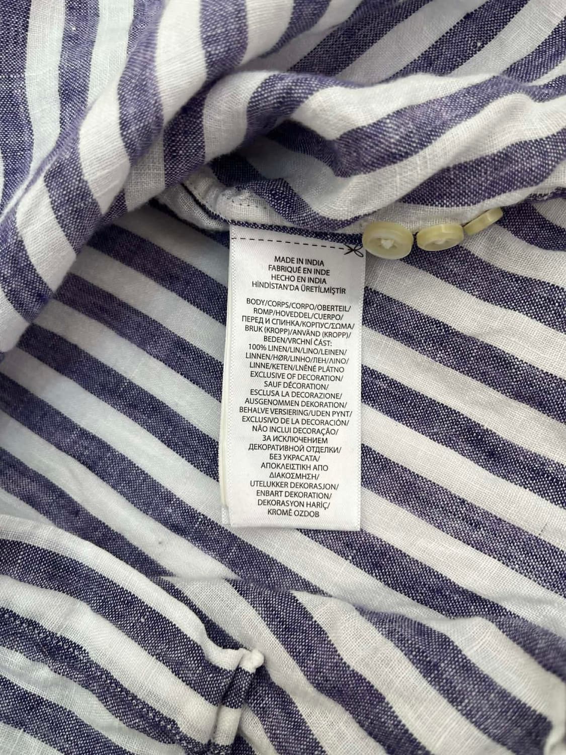 [L] 폴로 랄프로렌 신형 큐알 클래식핏 스트라이프 린넨 셔츠 상품이미지5