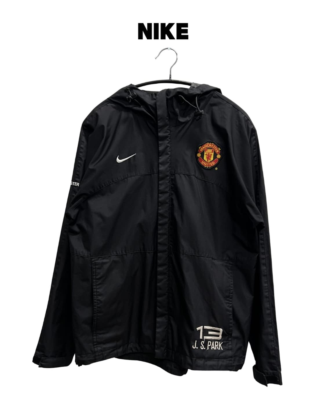 나이키 00s 올드스쿨 맨유 풋볼 박지성 바람막이 블랙 상품이미지1