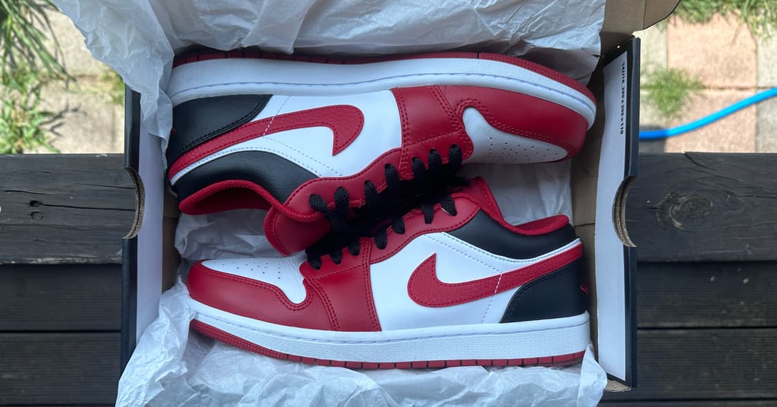 조던1로우 화이트 짐 레드블랙 260 상품이미지8