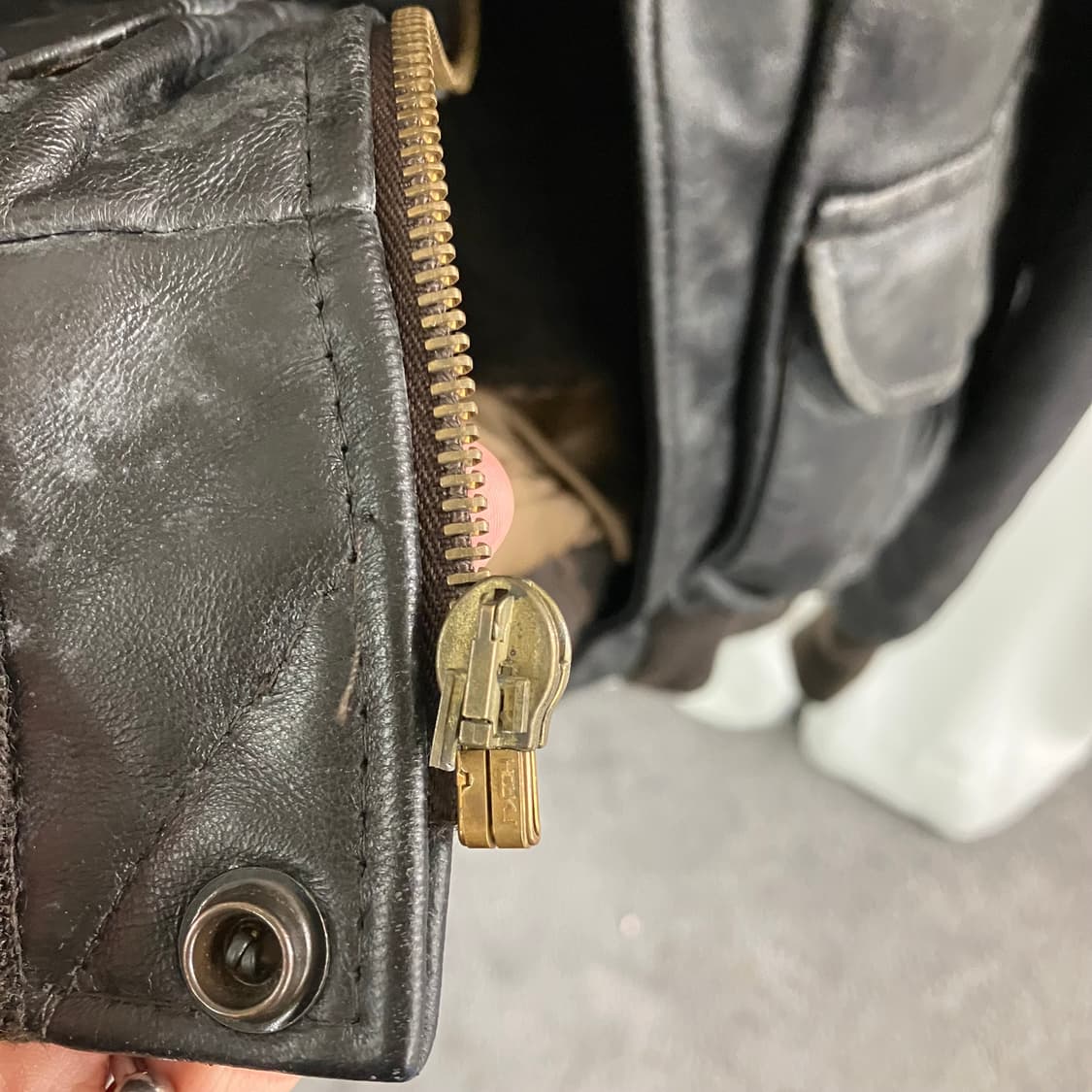 Schott 쇼트 G-1 플라이트 무스탕 레더 자켓 38 상품이미지6