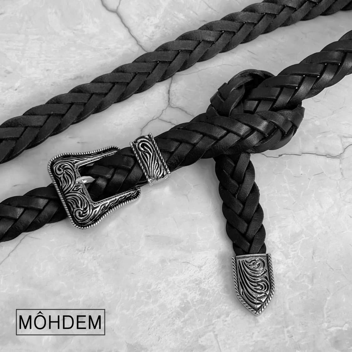 [Unisex] 위빙 로랑 이태리 소가죽 벨트 블랙 상품이미지6
