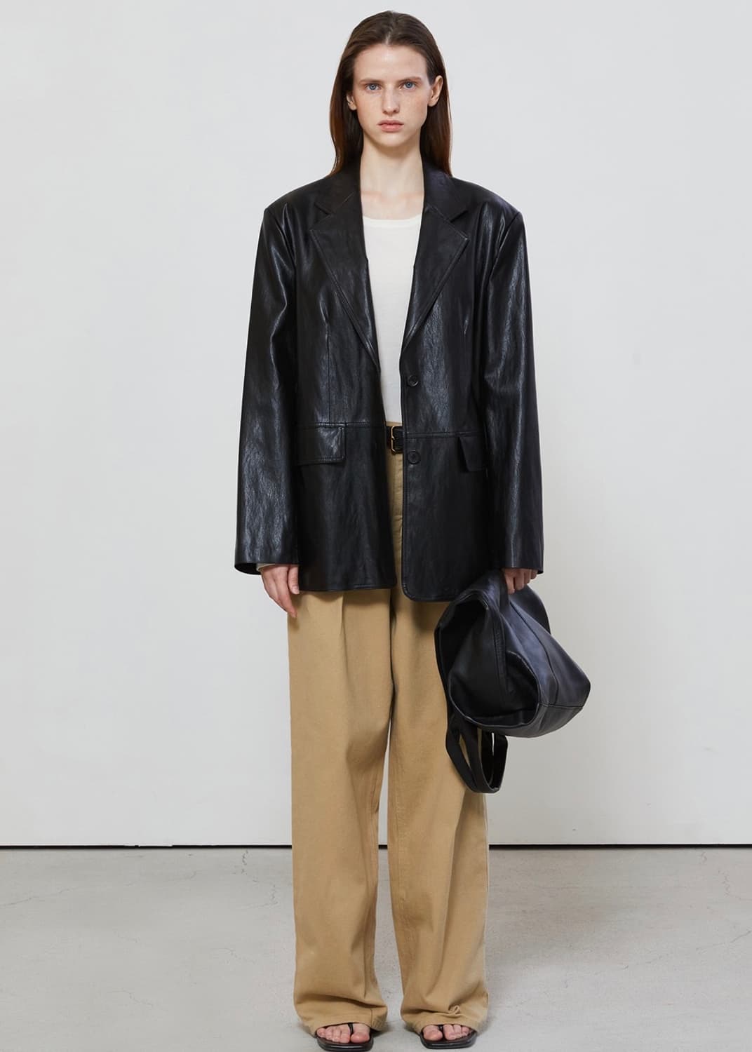 notia 오버핏 가죽자켓  상품이미지1