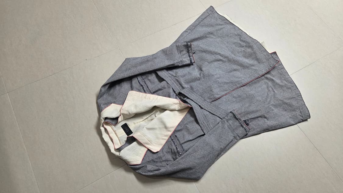 TIME  타임  헤링본 미니 체크 트렌치 코트  상품이미지9