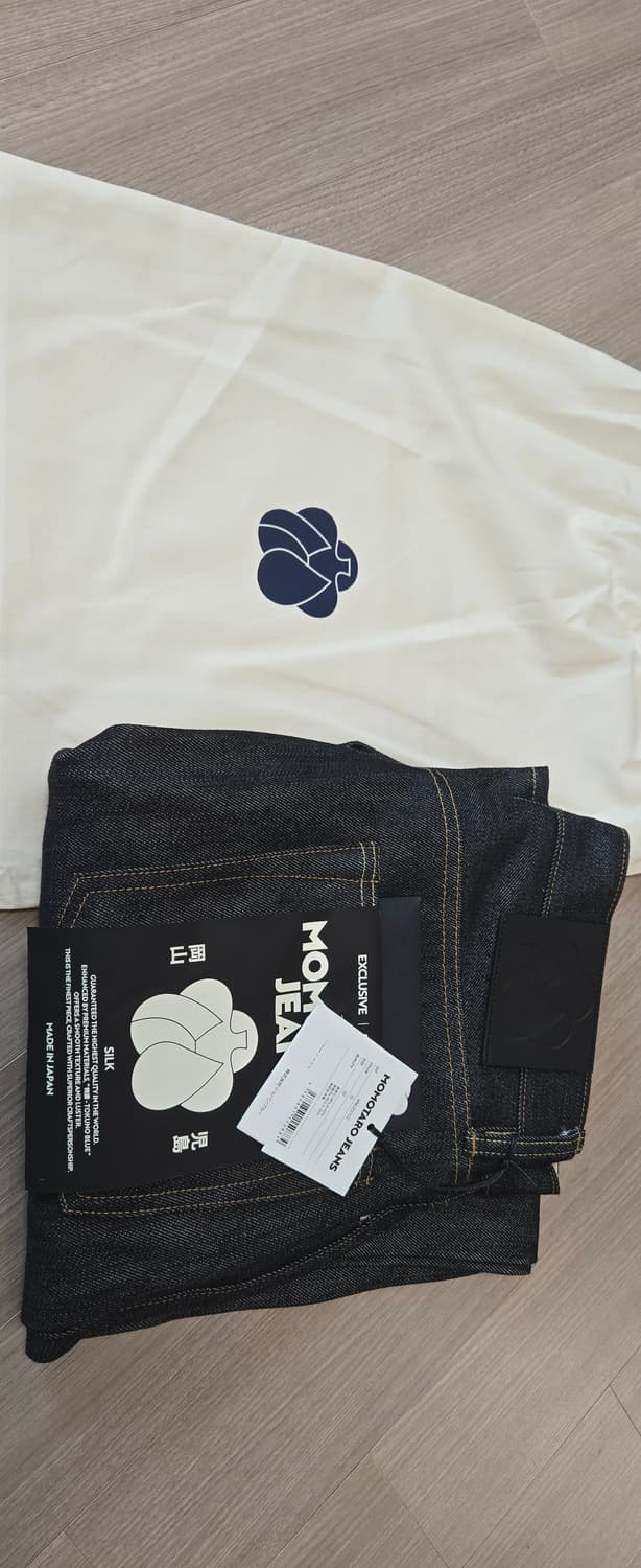 모모타로 진즈. 실크혼방 생지데님. 스트레이드 30사이즈. 상품이미지1